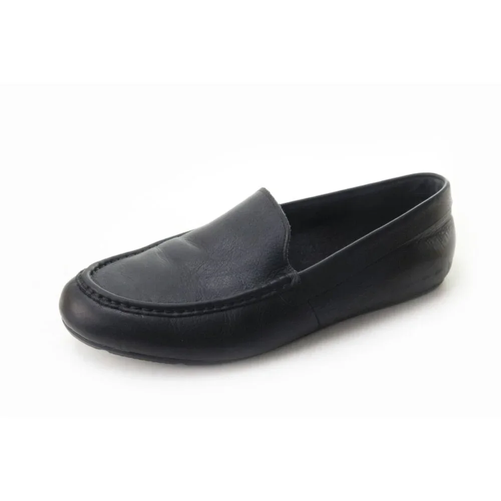 Vionic Tompkin Leather Loafer Slipper Shoe Mens Black US 10.5